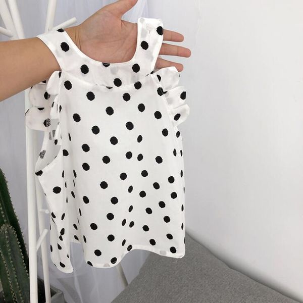 

2020 new style girls dots t-shirt summer cotton fashion girls 1-6t qh291, Blue