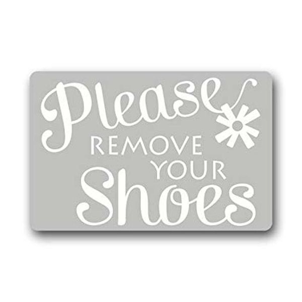 Washable Door Mat Please Remove Your Shoes Indoor Outdoor 30l X