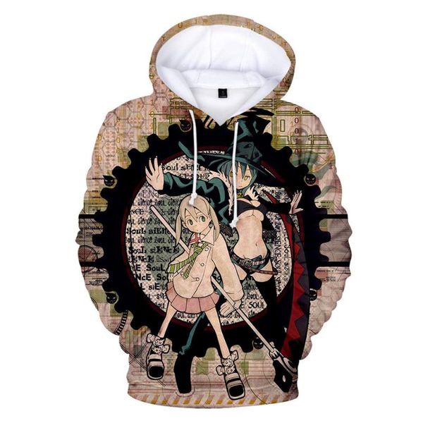 

men's hoodies & sweatshirts 3d print anime soul eater boys/girls harajuku sweatshirt autumn spring hoodie child long sleeve pullovers j, Black