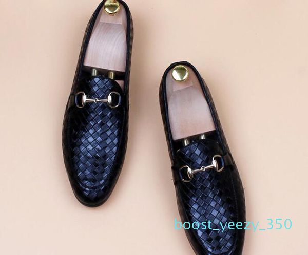 

men shoes brand designer leather casual driving oxfords flats shoes mens loafers moccasins italian shoes for men b35, Black