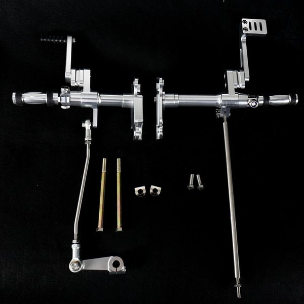 

silver shllow cut forward controls linkage with foot pegs fit for 1991-2003 sportster xl 1200 883
