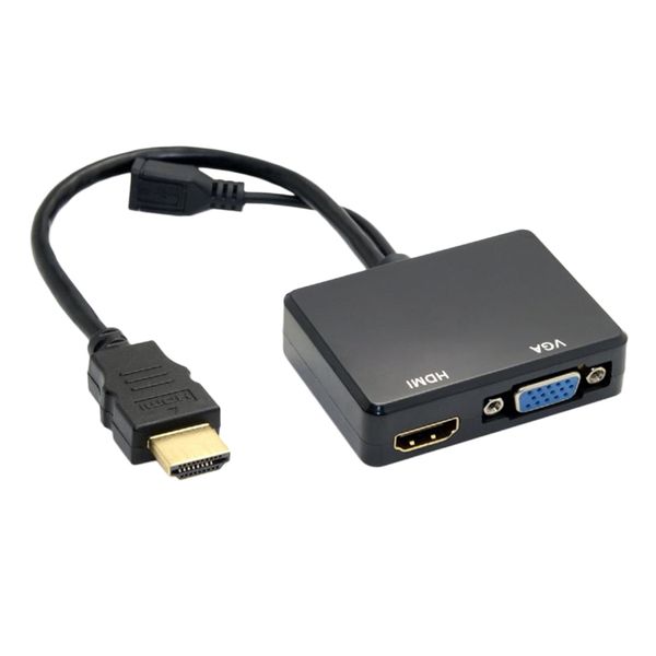 

hdmi to vga and hdmi female splitter adapter