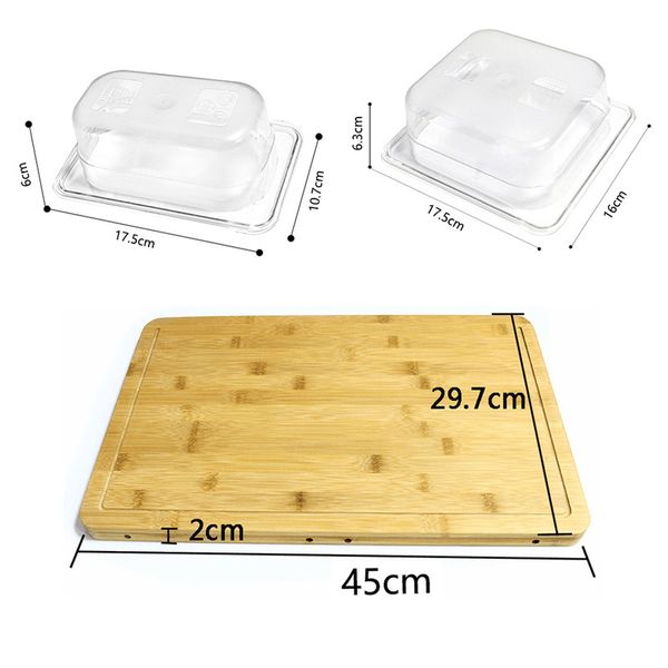 

kitchen with storage box durable multifunction bamboo fruit practical food cutting board hardware detachable smooth vegetable