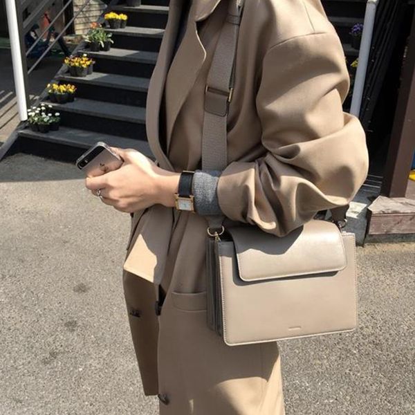 

casual small multi-layer flap bag women shoulder bag pu leather handbag female crossbody messenger bags grain purse