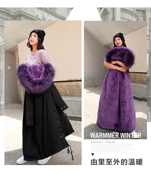 

abrigos mujer invierno 2019 hooded parkas womens thickening down cotton coat female long slim fur collar winter jacket for women, Black