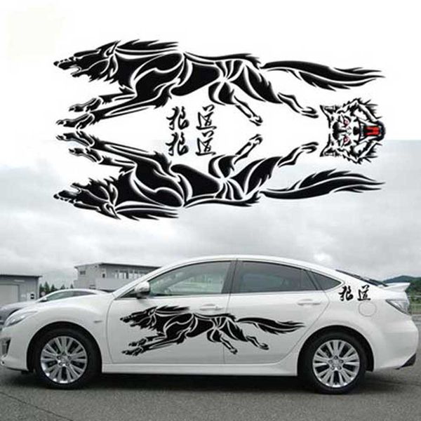 

car universal wolf car stickers scratch body animal stickers decal