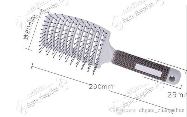 Professional Anti Static Hair Brush Curved Row 26cm 10inch Hair