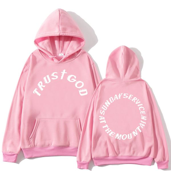 

trustgod letter printing hoodie men and women tracksuit youth brand sweatshirt oversized jacket men and women pullover faith, Black