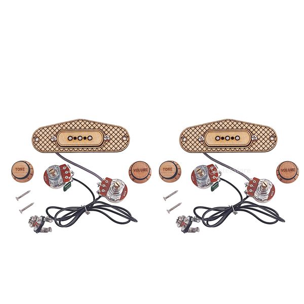 

2pack single coil pickup pre-wired maple for 3-string cigar box guitar parts