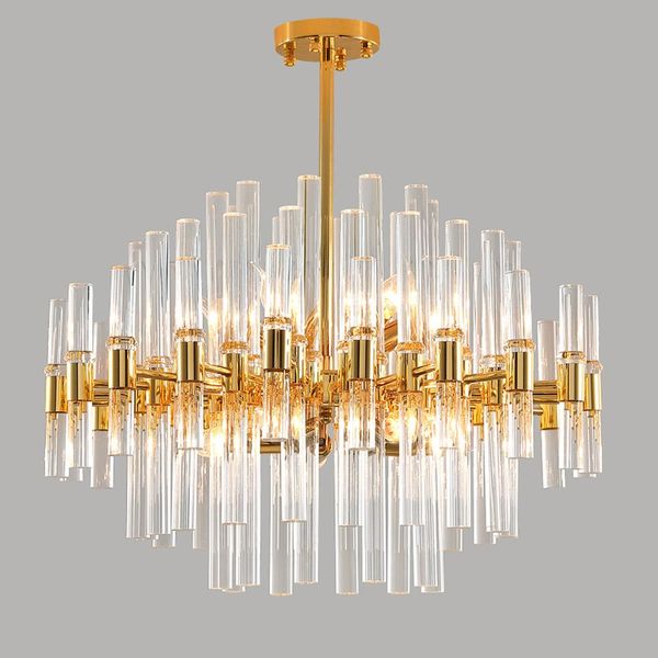 

luxury design modern chandelier led lights dia60*h40cm lustre dnning room living room gold lamp
