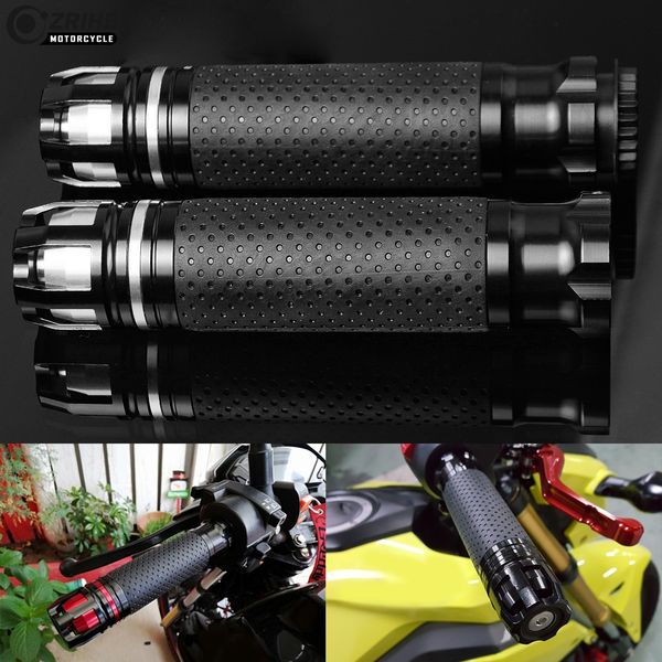 

universal 7/8" 22mm cnc motorcycle handlebar grip handle bar motorbike handlebar grips 6 colors for option