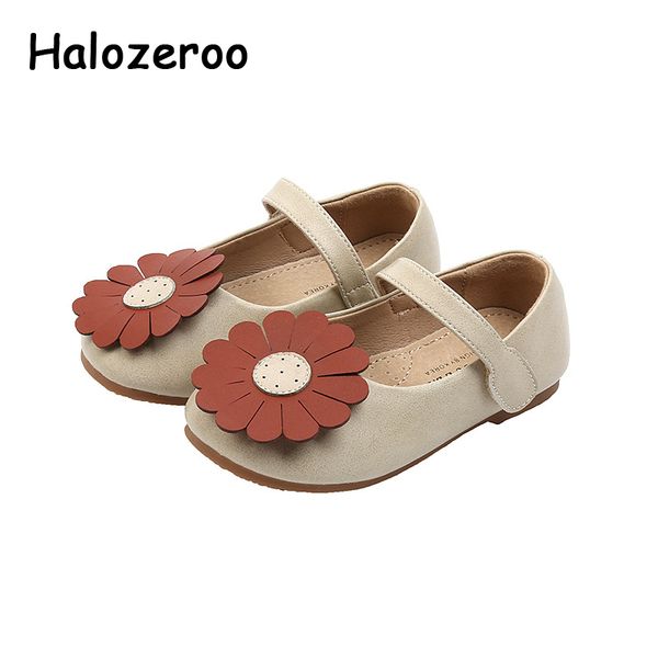 

autumn new baby girls flower shoes children leather flats toddler princess shoes kids brand dance fashion mary jane 2020, Black;grey