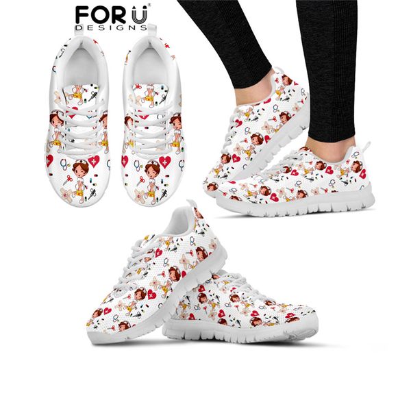 

forudesigns cute pattern girls summer mesh lace up sneakers femme outdoor walking vulcanized shoes casual flats, Black