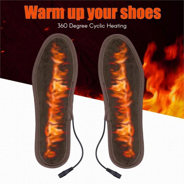 

new usb charging electric heated insoles for shoes winter warmer foot heating insole boots rechargeable heater pads soles