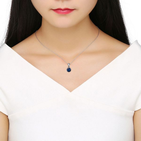 

orsa jewels серебро 925 женщин ожерелья лаки рождения камень aaa cz круглый подвески цепи ожерелье ювелирные изделия стерлингового серебра o, Silver