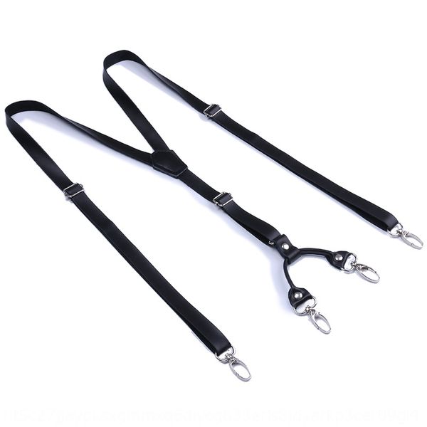 

belt clip men's and women's universal four-adhesive hook hook western trousers leather two-layer trousers sling cowhide sling, Black;white