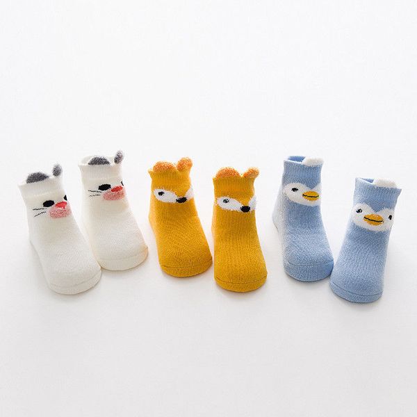 

emmababy adorable 3pcs newborn infant baby toddler boys girls cotton ankle socks warmer 0-3years, Pink;yellow