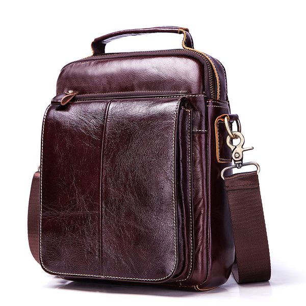 

real leather designer handbags male casual shoulder messenger bag cowhide fashion cross-body bag tote bags mochila satchel bag