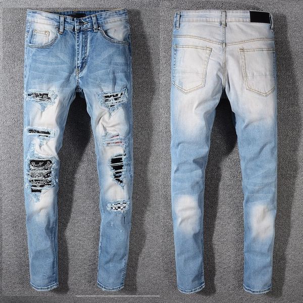 2019 New Italy Style #577# Men'S Distressed Artist Ripped Patches Pant Washed Stretch Blue Skinny Jeans Slim Trousers Size 29 42 From Moussy, $66.16 | 2019 New Italy Style #577# Men'S Distressed Artist Ripped Patches Pant Washed Stretch Blue Skinny Jeans Slim Trousers Size 29 42 From Moussy, $66.16 |