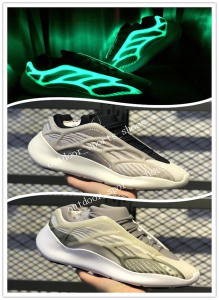 

kanye west foam runner 700 v3 кроссовки мужские kanyewest 700v3 спортивная обувь мужчины белый скелет кроссовки человек свет тренеры восемь, Black