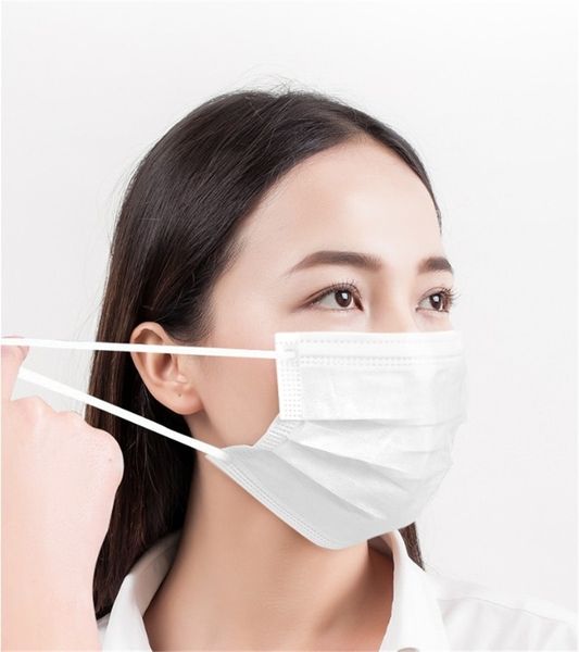 

mass black mask stock non woven face mask 3 ply with earloop865432 n05