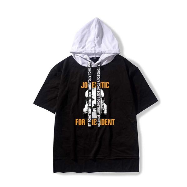 

джо экзотические смешные printed картины черная шляпа мужская футболка make america exotic снова meme tiger king tee tops, White;black