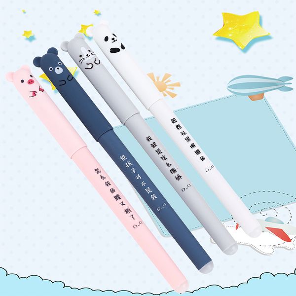 

мультфильм животных стираемое pen 0.35mm cute panda cat волшебные ручки kawaii гелевые ручки для школы письменные новый канцтовары для девоч
