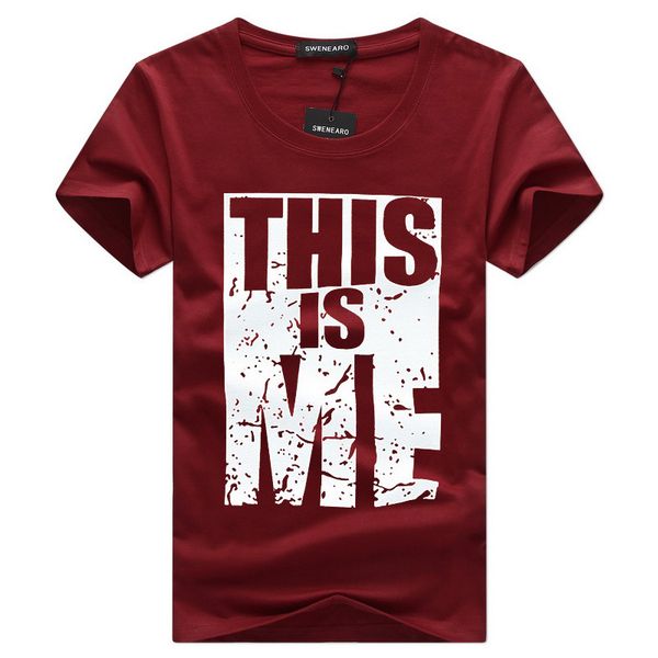 

xxxxxl мужская футболка с коротким рукавом this is me letter printed tees for summer casual crewneck t shirt plus size tee, White;black
