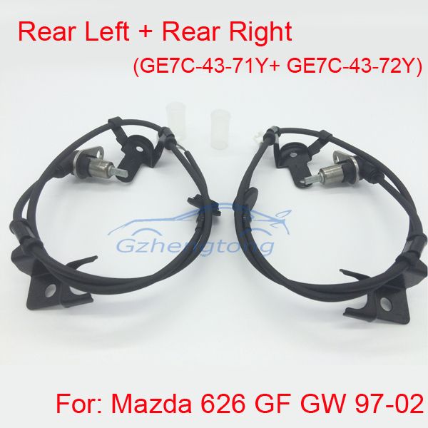 

rear left + right abs wheel speed sensor set for 626 gf gw 1997-2002 323 bj 1998-2004 ge7c-43-72yb ge7c-43-71yb ge7c4372yb