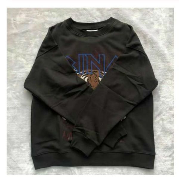 

2020 new style women sweatshirt tiger printed long sleeve cotton sweatshirt, Black