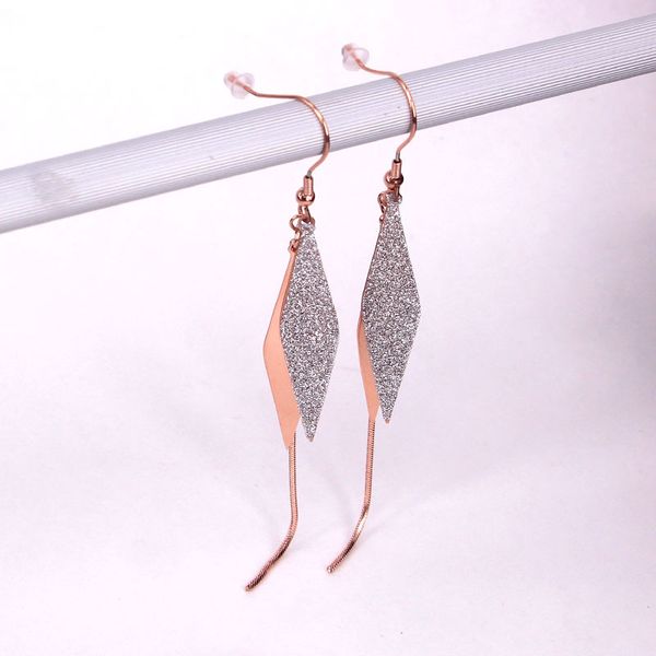 

серьги обруч ювелирных изделий из нержавеющей стали розового золота шарма геометрии серьги падения корейского змей цепь кисточка аксессуары, Silver