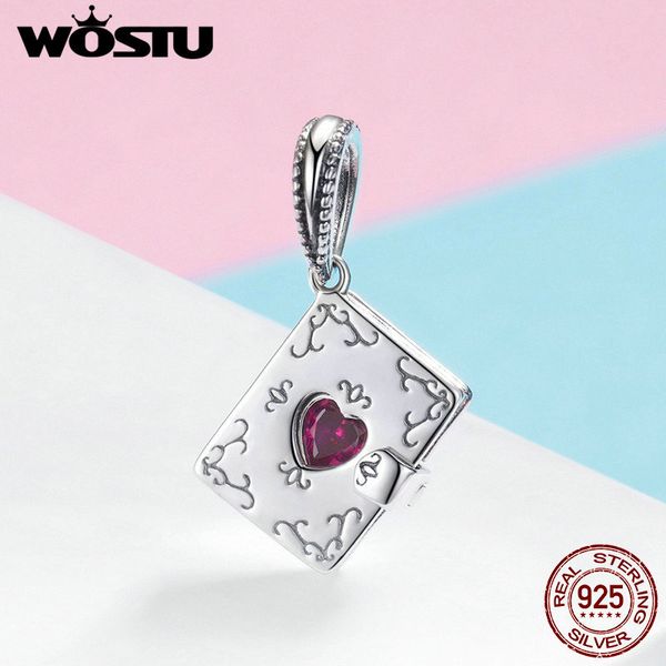 

wostu подлинная 100% 925 sterling silver forever love letter болтается подвески fit браслет ожерелье роскошные ювелирные изделия fic980, Bronze;silver