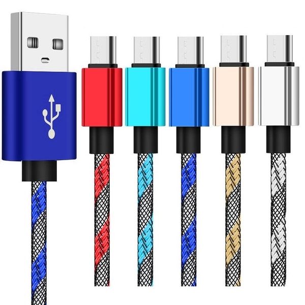 

fabric usb c cable type c micro data charger cable 1m 3ft 2m 6ft quick charging wire for samsung s8 s9 s10 note 8 9 htc android phone