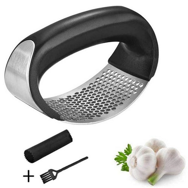 

stainless steel garlic presses manual garlic mincer chopping garlic tools curve fruit vegetable tools kitchen gadgets
