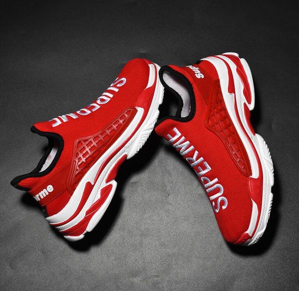 

the latest est men's sneakers street hip hop tide shoes mesh breathable low to help thick bottom outdoor jogging casual shoes