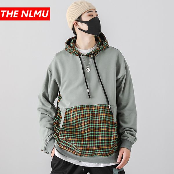 

color block patchwork hoodies men harajuku hooded pullover sweatshirts 2019 streetwear fashion hip hop casual male wg684, Black