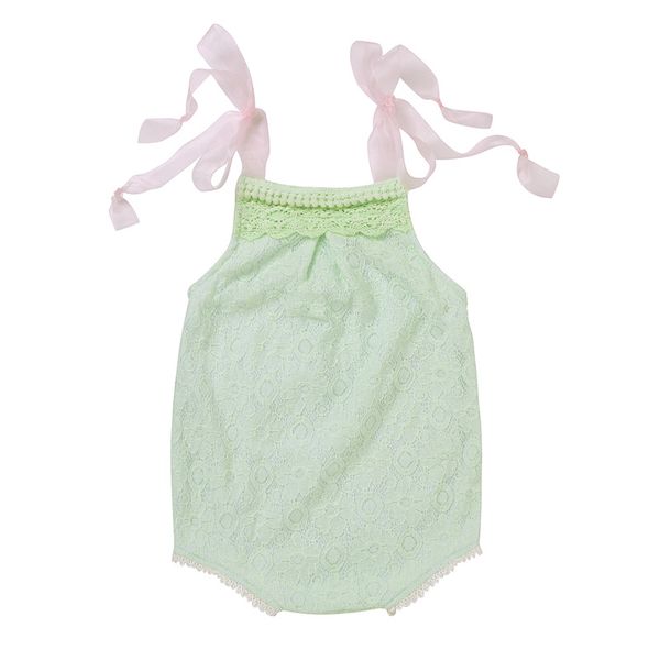 

детские трико новорожденный малыш новорожденных девочек цветочные кружева комбинезон лето без рукавов одежда девочки в загородном стиле наря, Blue