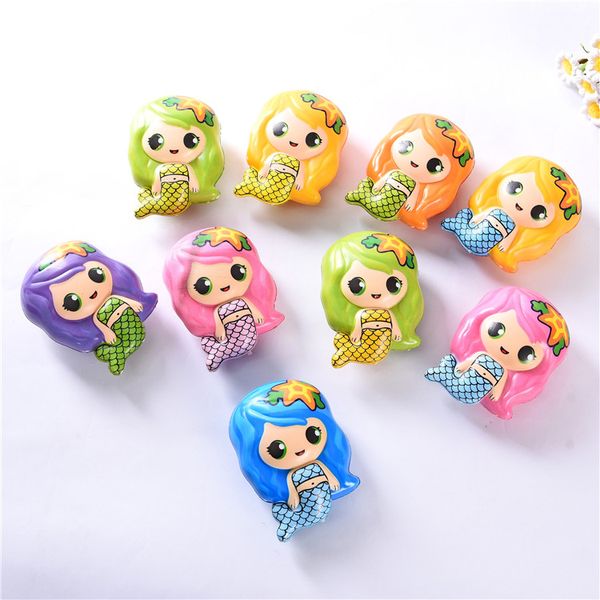

selling children decompression toys simulated slow-rebound mermaid colour printed cute animal girl model t9i0042