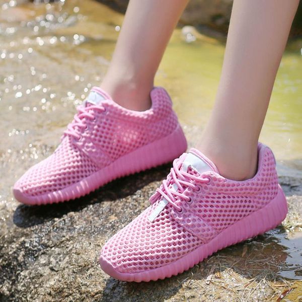 

sagace pink casual shoes women sneakers sports water sneakers women lace-up hollow net travel shoes mesh running