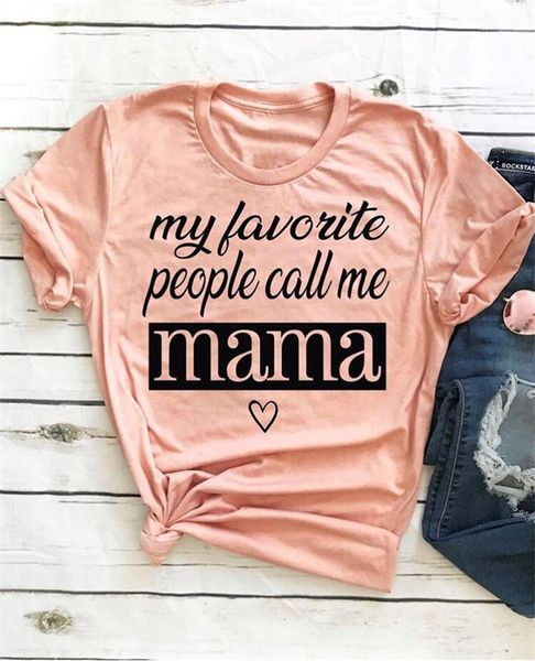 

mama letter print fashion crew neck tshirts womens casual short sleeve loose womens designer my favorite people call me, White