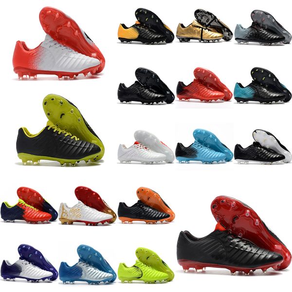 

2018 leather soccer cleats Tiempo Legend VII FG soccer shoes mens authentic football boots scarpe calcio size 39-46 high quality black cheap