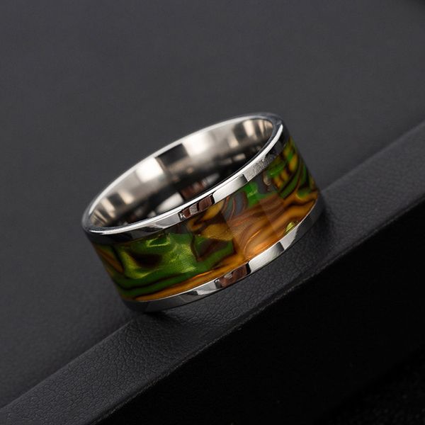 

нержавеющая сталь shell кольцо abalone shell кольца диапазона обручальное кольцо обручальные кольца для женщин mens конструктора ювелирные и, Silver