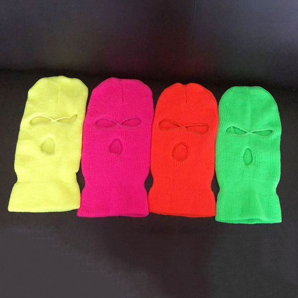 

1pcs winter wind ski hat 3 hole mask neck mask halloween gift hat, Black;white