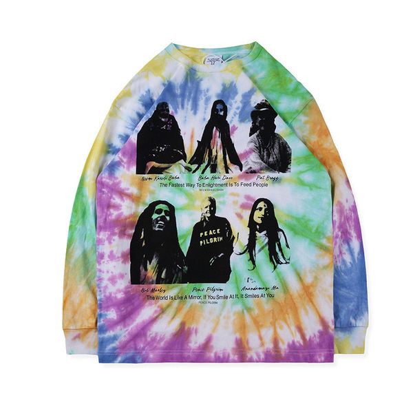 

hip hop mens designer hoodies fashion tie dyed graffiti homme hoodeis mens casual street style hoodies, Black