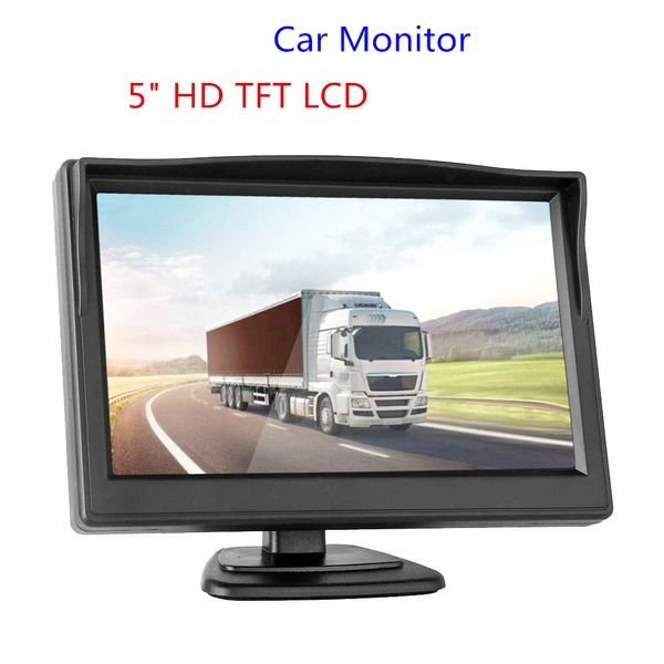 

suntex 5 inch car monitor tft lcd 5" hd digital 16:9 800*480 screen 2 way video input for reverse rear view camera dvd vcd car dvr