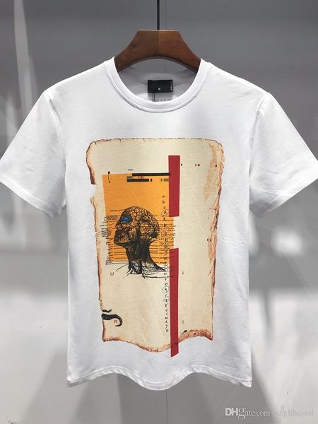 

19ss Mens Luxury Designer Clothing Men's Short Sleeved Boutique Men's T-shirt 2D Printed Hot Summer Style Men's T-shirt