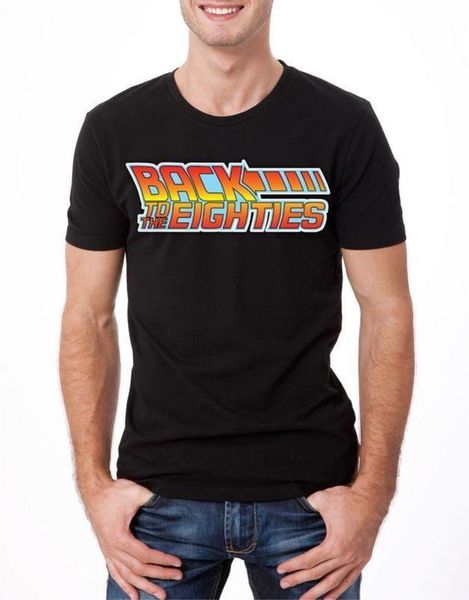 

new brand fashion luxury designer mens t shirts back to the 80's t-shirt back to future wham bf love 80s festival stag, White;black