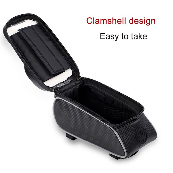 

mountain bike road bicycle mobile phone bag front frame tube pouch bag