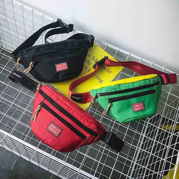 

contrast pockets multi-function chest bag shoulder bags adjustable band for outdoors fanny pack messenger bag waist pack