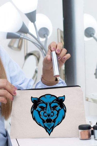 

angemiel clutch blue monkey hand makeup bag, Silver